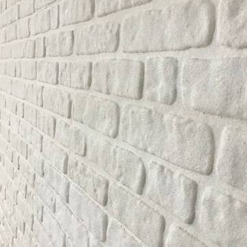 3D Wall Panels with White Brick Design - 11 pcs EPS