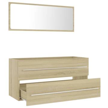 2 Piece Bathroom Furniture Set - Sonoma Oak | HipoMarket