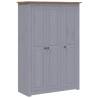 3-Door Grey Wardrobe | Pine Panama Range - 118x50x171.5 cm