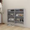 Wall Shoe Cabinets 2 pcs Concrete Grey 60x18x90 cm Engineered Wood Colour concrete grey Quantity in Package 2 Height 90 cm Width 60 cm 