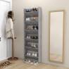 Wall Shoe Cabinets Set - Modern Concrete Grey Storage Solution