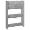 Wall Shoe Cabinets Set - Modern Concrete Grey Storage Solution