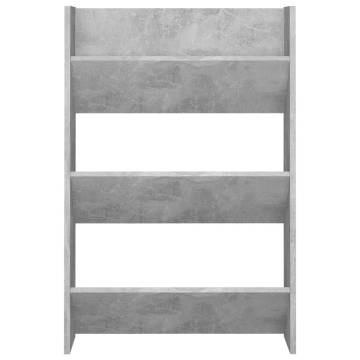 Wall Shoe Cabinets Set - Modern Concrete Grey Storage Solution