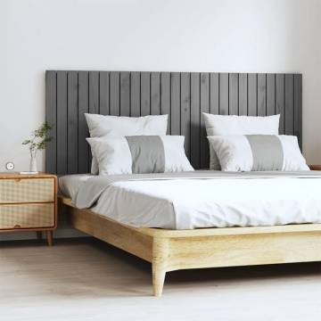 Grey Wall Headboard - Solid Pine Wood | HipoMarket