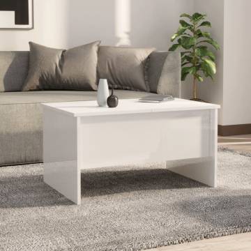 High Gloss White Coffee Table - Modern & Functional