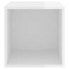 High Gloss White Wall Cabinets - 4 pcs 37x37x37 cm | Hipomarket