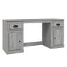 Elegant Grey Sonoma Desk with Cabinet - HipoMarket