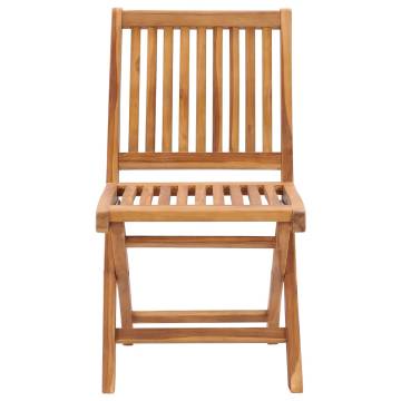 Folding Garden Chairs 8 Pcs Solid Teak Wood - Stylish & Durable