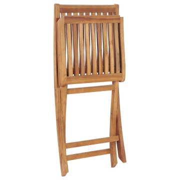 Folding Garden Chairs 8 Pcs Solid Teak Wood - Stylish & Durable