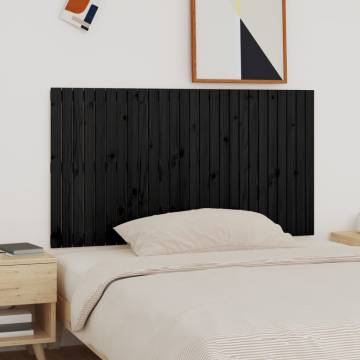 Wall Headboard Black - Solid Pine 166x3x90 cm | HipoMarket