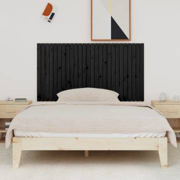 Wall Headboard Black - Solid Pine 166x3x90 cm | HipoMarket