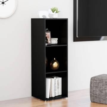 Stylish Black TV Cabinet | 107x35x37 cm Engineered Wood