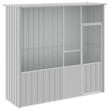 Grey Bird Cage 215x78x200 cm - Durable Galvanised Steel