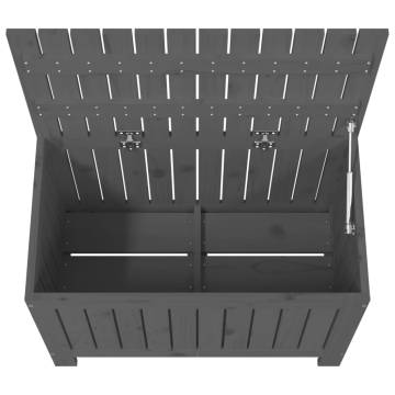 Garden Storage Box Grey - Solid Pine Wood | Hipo Market