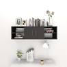 Stylish Grey Wall Shelf | 102x30x29 cm | HipoMarket