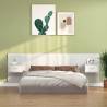 Bed Headboard with Cabinets White Engineered Wood Colour white Quantity in Package 1 Model one drawer 