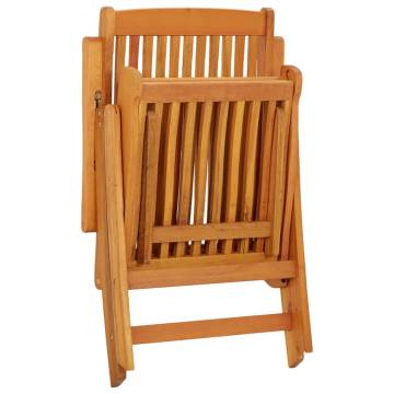 Folding Garden Chairs with Footrests - 2 pcs Solid Wood