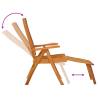 Folding Garden Chairs with Footrests - 2 pcs Solid Wood