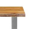 160 cm Solid Acacia Wood & Stainless Steel Bench | HipoMarket