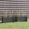 Garden Planters 2 pcs Grey 60x31x31 cm Solid Pinewood Colour grey Quantity in Package 2 