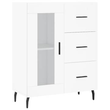 Elegant Highboard White - 69.5x34x180 cm Engineered Wood