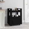 Kitchen Trolley Black 60x45x80 cm Engineered Wood Colour black 