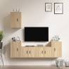 5 Piece TV Cabinet Set - Sonoma Oak Engineered Wood