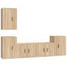 5 Piece TV Cabinet Set - Sonoma Oak Engineered Wood