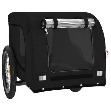 Pet Bike Trailer - Black Oxford Fabric & Iron | HipoMarket UK