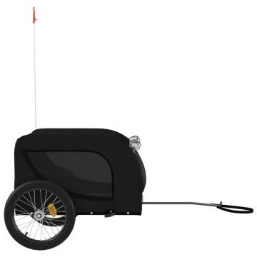 Pet Bike Trailer - Black Oxford Fabric & Iron | HipoMarket UK