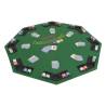 8-Player Folding Poker Tabletop - Green Octagonal | HipoMarket