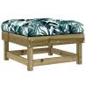 Garden Footstools with Cushions - 2pcs Impregnated Wood Pine