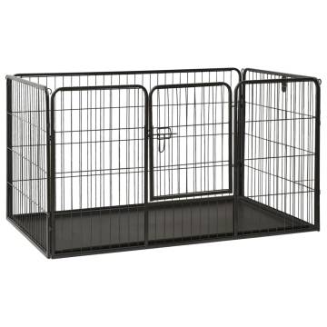 Puppy Playpen Steel 123x77.5 cm | Safe & Versatile Play Area