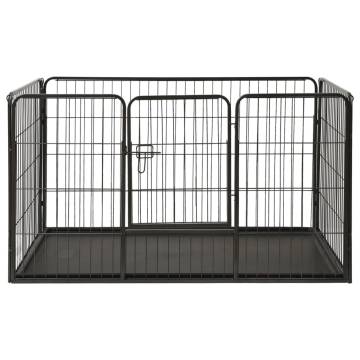 Puppy Playpen Steel 123x77.5 cm | Safe & Versatile Play Area