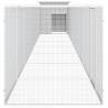 Grey Galvanised Steel Chicken Cage - 700x91x100 cm