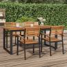 Garden Table with U-shaped Legs 180x90x75 cm Solid Wood Acacia Size 180 x 90 x 75 cm Quantity in Package 1 Shape overhanging top design 