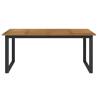 Garden Table with U-shaped Legs | Solid Acacia Wood - HipoMarket