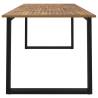 Garden Table with U-shaped Legs | Solid Acacia Wood - HipoMarket