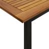 Garden Table with U-shaped Legs | Solid Acacia Wood - HipoMarket