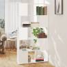 Book Cabinet Room Divider High Gloss White 80x24x155 cm Engineered Wood Colour high gloss white Quantity in Package 1 