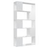 High Gloss White Book Cabinet Room Divider | 80x24x155 cm