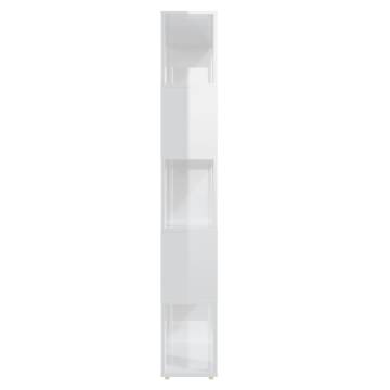 High Gloss White Book Cabinet Room Divider | 80x24x155 cm