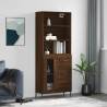 Highboard Brown Oak 69.5x34x180 cm Engineered Wood Colour brown oak Quantity in Package 1 Model 1 glass door 3 drawers 