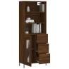 Stylish Brown Oak Highboard - 69.5x34x180 cm | HipoMarket