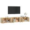 Wall-mounted TV Cabinets Set - Sonoma Oak | HipoMarket UK