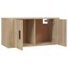 Wall-mounted TV Cabinets Set - Sonoma Oak | HipoMarket UK