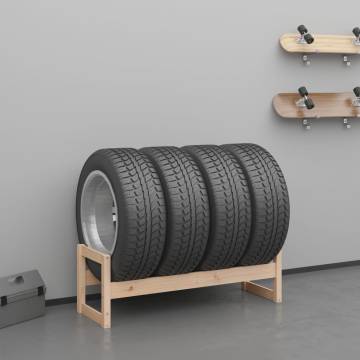 Tire Rack 120x40x40 cm - Solid Pine Wood Storage Solution