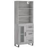 Highboard Grey Sonoma - Stylish Storage Cabinet | HipoMarket