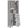 Highboard Grey Sonoma - Stylish Storage Cabinet | HipoMarket