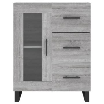 Highboard Grey Sonoma - Stylish Storage Cabinet | HipoMarket